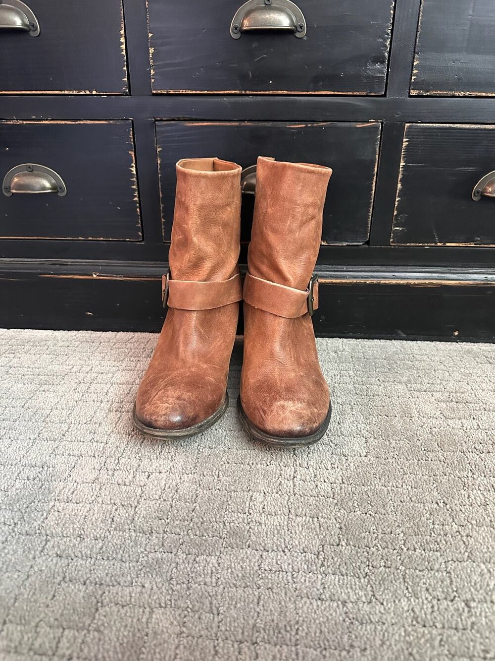 Lucky Brand 10 Tommie Ankle Boots Strap Buckle